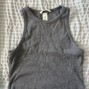 H&M Gray ribbed Tank Top